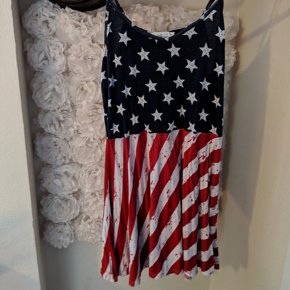 Strappy flag dress 4th of July